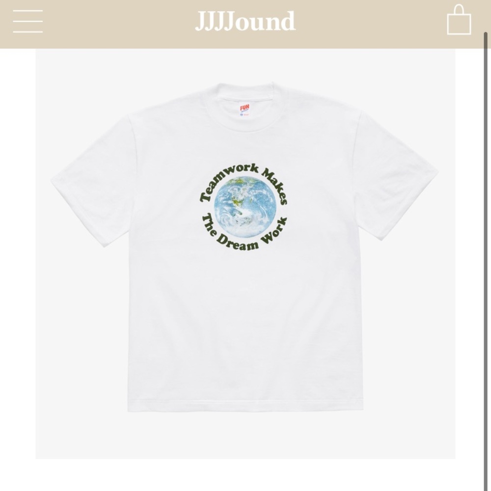 jjjjound soldout tee- makes the dream work